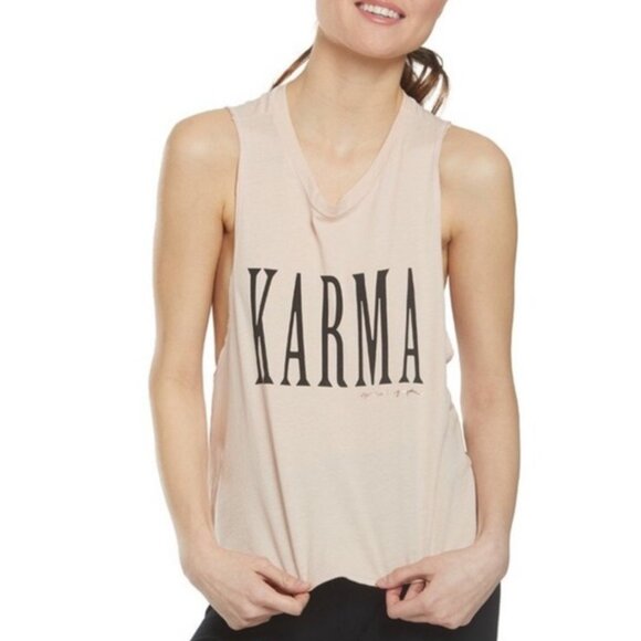 Spiritual Gangster Karma Muscle Dusty Pink (loose seams at collar) S - Picture 1 of 14